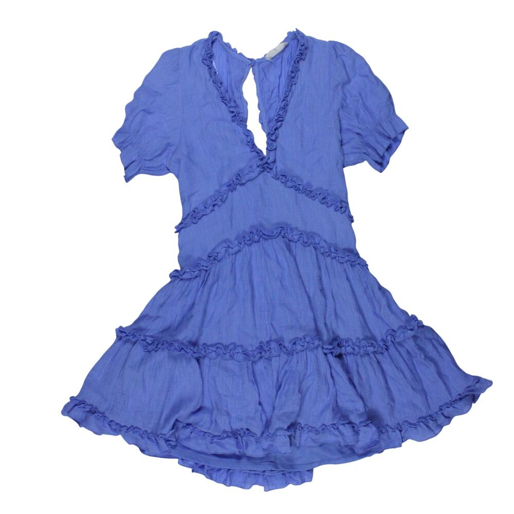 Altar'd State Cornflower Blue dress tiered ruffle prairie boho festival sz S